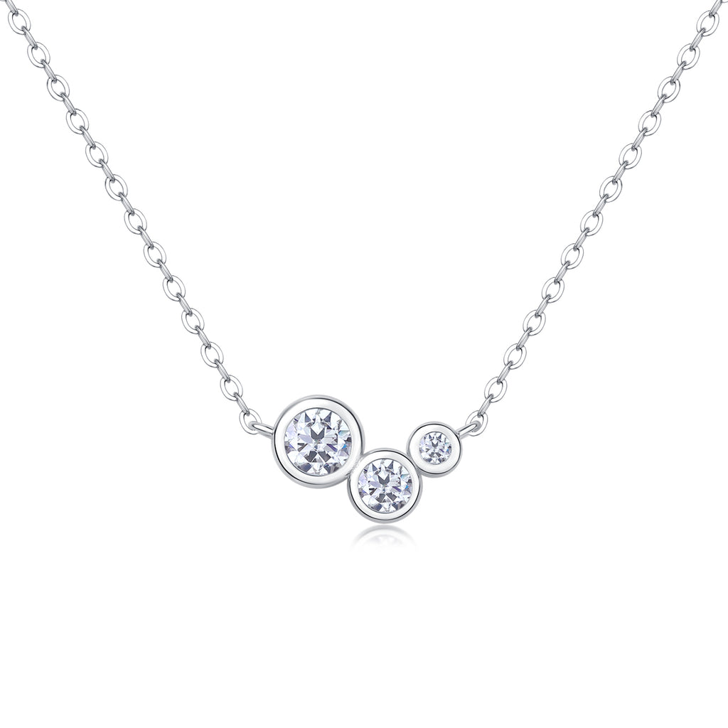 Luxurious Diamond Jewelry Pendant Set With Moissanite Diamond 0.1 carat, S925 Sterling Silver
