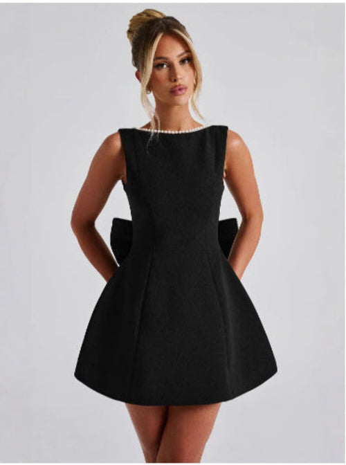 Fashion Big-Bowed, Backless, Evening, Chic Mini Dress