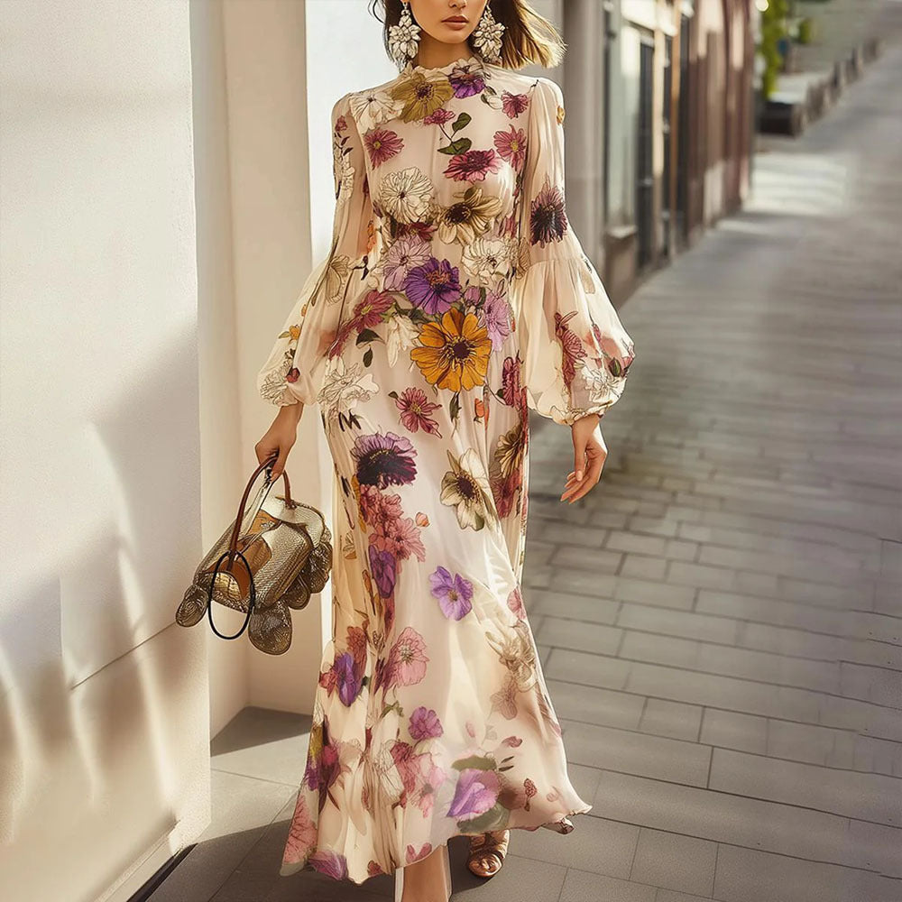 Sleek and Chic Floral Dress