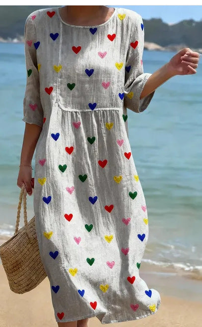 Casual V-Neck Summer Dress