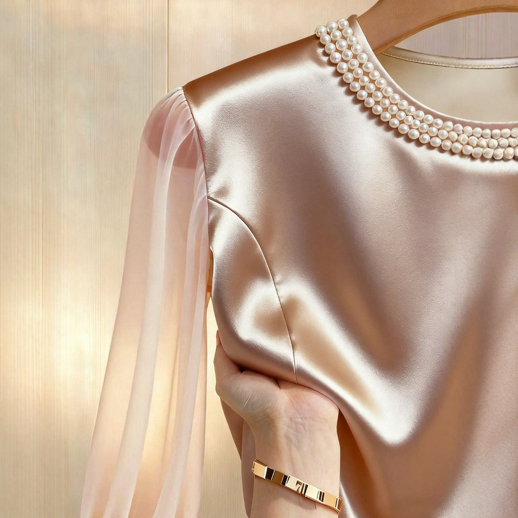 Long-sleeve Elegant Chic And Fashionable Blouse