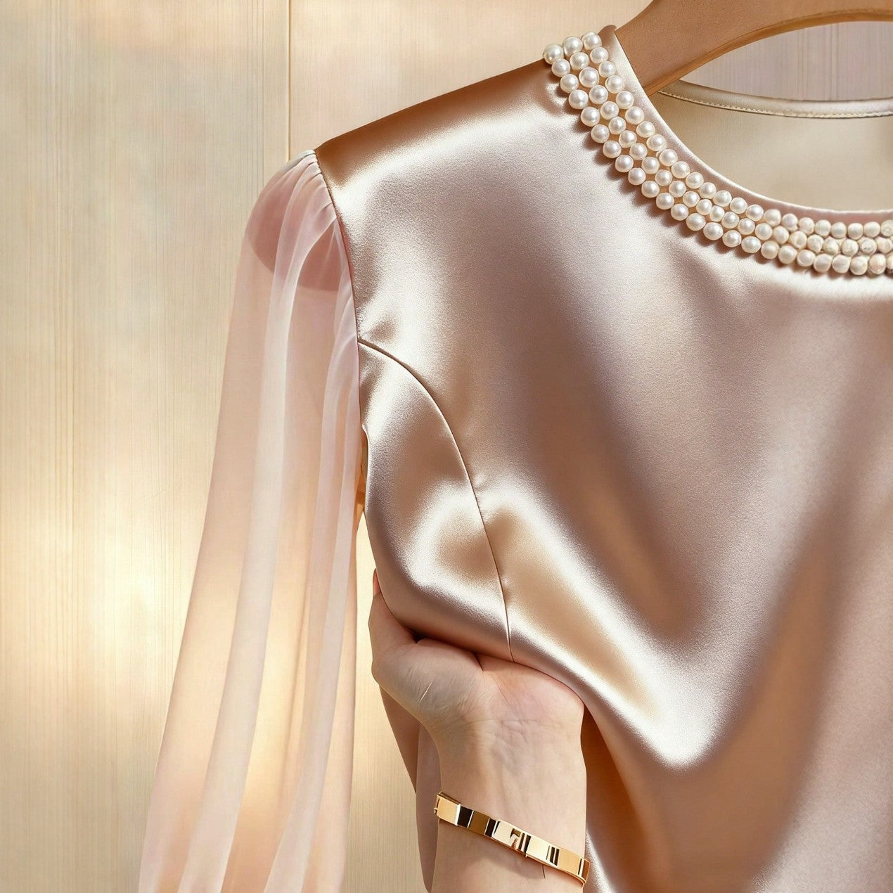 Long-sleeve Elegant Chic And Fashionable Blouse