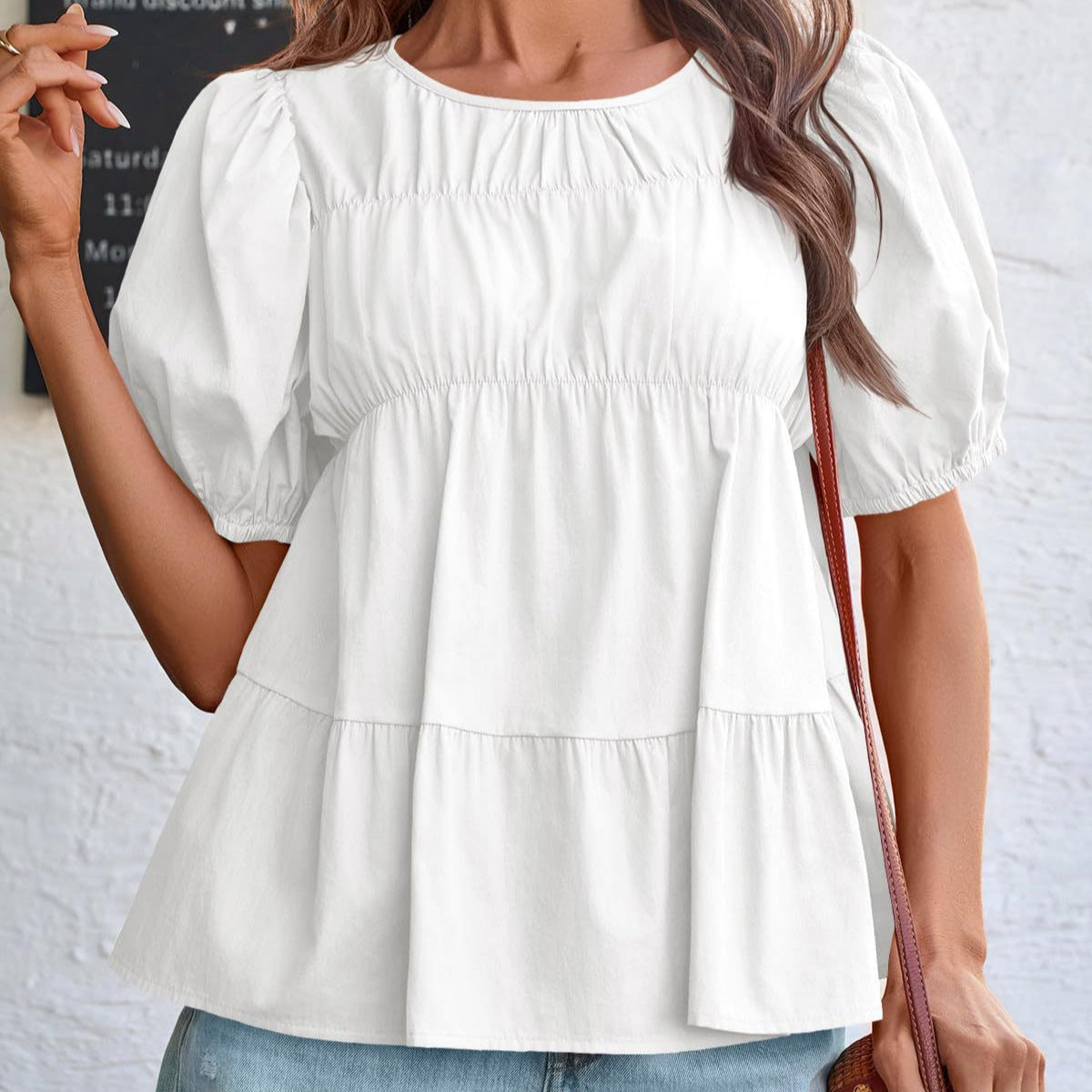 Summer Puff-sleeve Doll Top